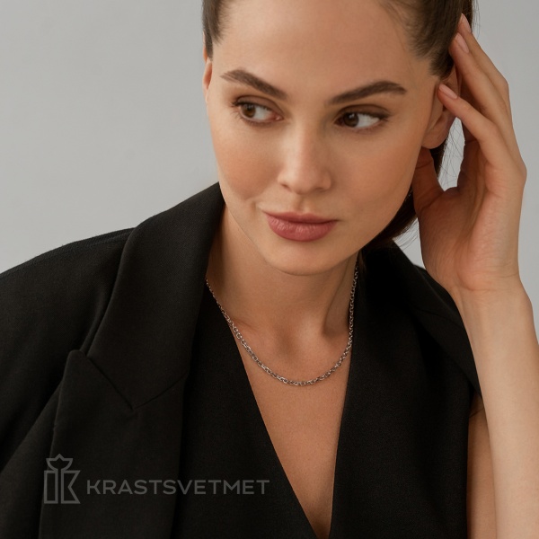 Цепь из платины, плетение «Ролло»